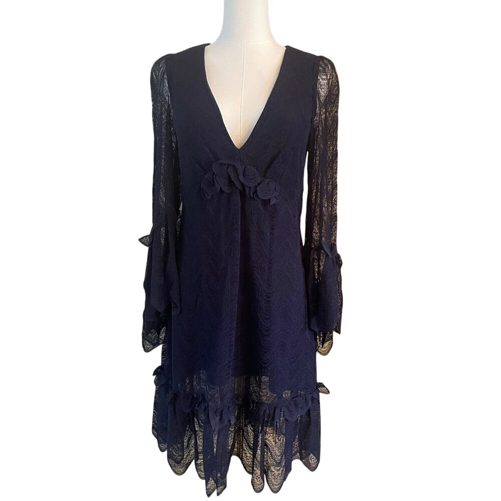 Max Studio‎ Navy Blue Lace Dress Size Small Formal Dress Wedding